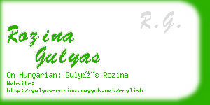 rozina gulyas business card